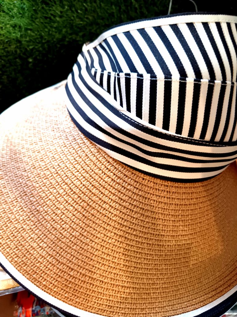 Chapeau de plage paille et tissus - Boutique les 101 idées folles- Langres 52200